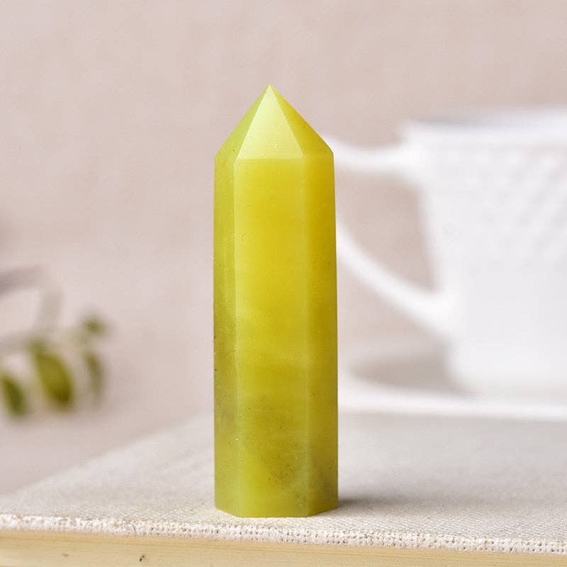 Lemon Jade Crystal Tower