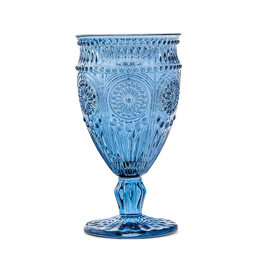 Romantic Pressed Glasses Vintage Blue